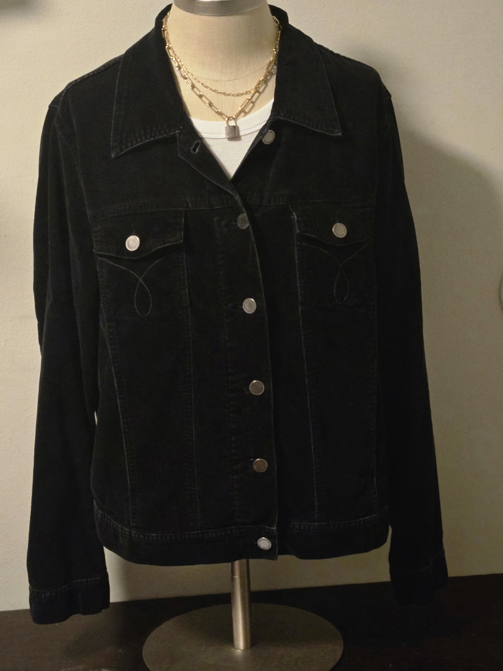 Calvin Klein Jeans Black Women's Button-Up Jacket XL